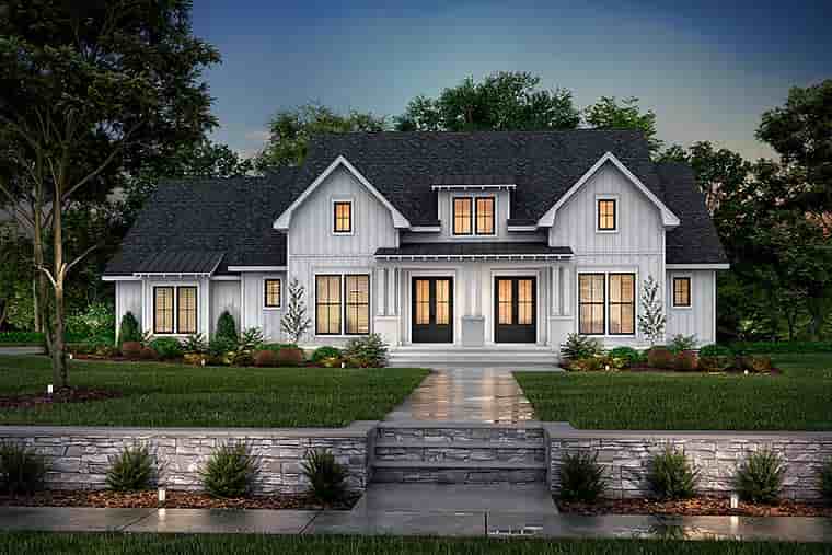 Country, Farmhouse, Southern, Traditional House Plan 80821 with 3 Beds, 3 Baths, 2 Car Garage Picture 5