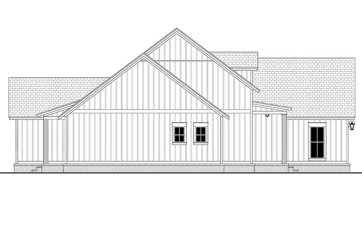 Country, Farmhouse, Traditional House Plan 80822 with 3 Beds, 2 Baths, 2 Car Garage Picture 2