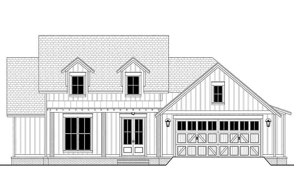 Country, Farmhouse, Traditional House Plan 80822 with 3 Beds, 2 Baths, 2 Car Garage Picture 3