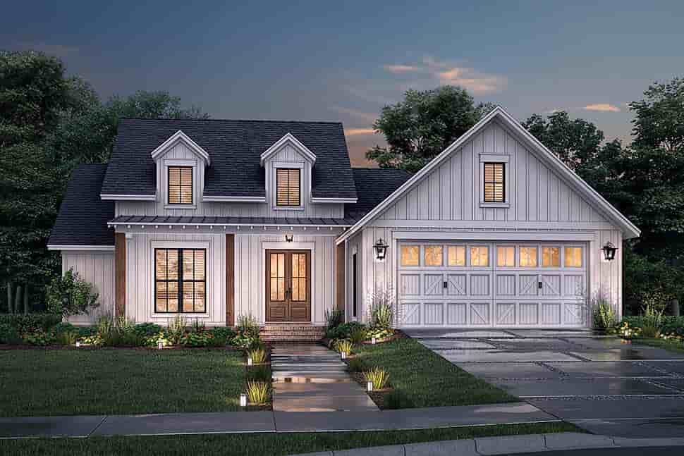 Country, Farmhouse, Traditional House Plan 80822 with 3 Beds, 2 Baths, 2 Car Garage Picture 4