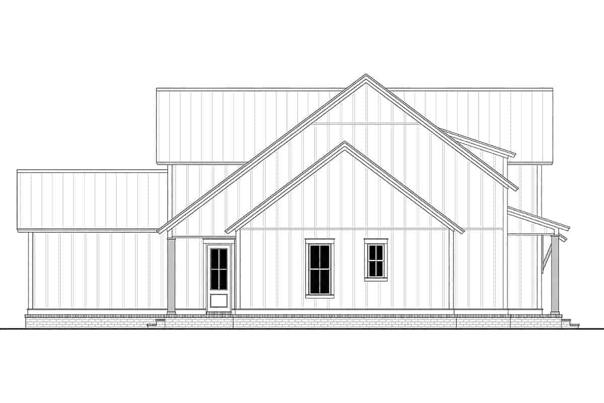Contemporary, Country, Farmhouse, French Country House Plan 80823 with 4 Beds, 4 Baths, 2 Car Garage Picture 2