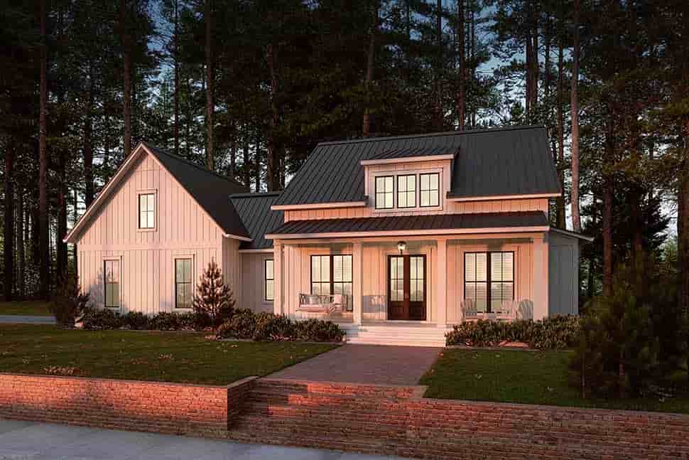 Country, Farmhouse, Traditional House Plan 80828 with 2 Beds, 2 Baths, 1 Car Garage Picture 4