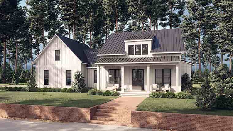 Country, Farmhouse, Traditional House Plan 80828 with 2 Beds, 2 Baths, 1 Car Garage Picture 5