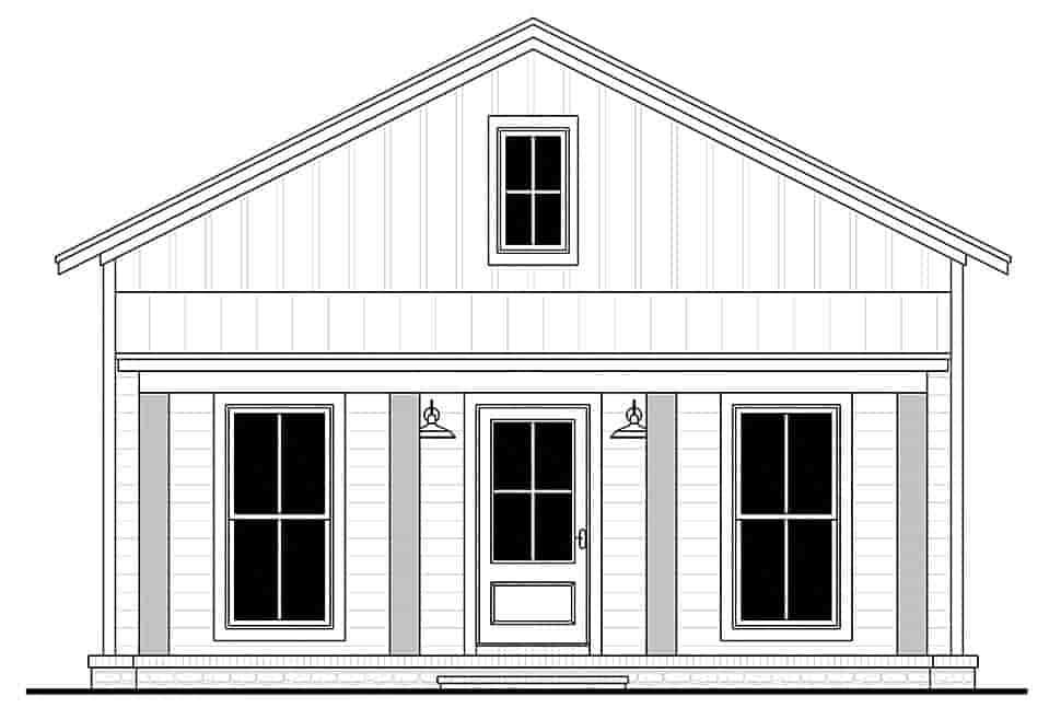 Country, Farmhouse, Traditional House Plan 80829 with 1 Beds, 1 Baths Picture 3