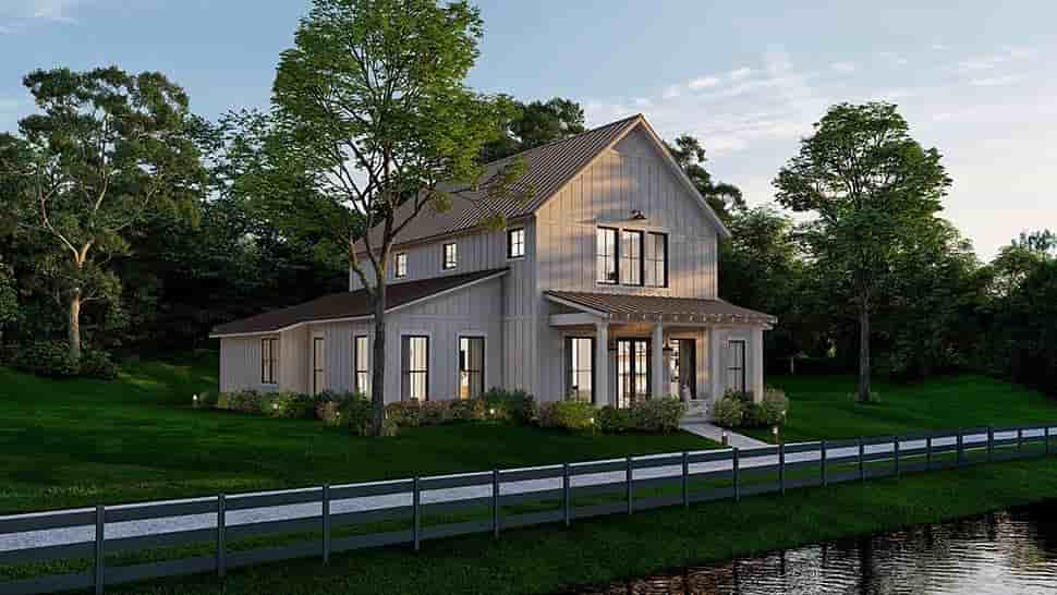 Barndominium, Country, Farmhouse, Traditional House Plan 80830 with 4 Beds, 4 Baths Picture 8