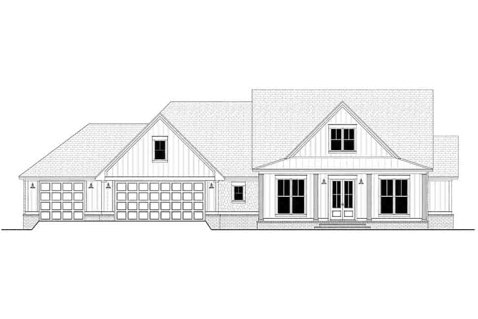 Cottage, Country, Farmhouse, Traditional House Plan 80831 with 3 Beds, 3 Baths, 3 Car Garage Picture 3