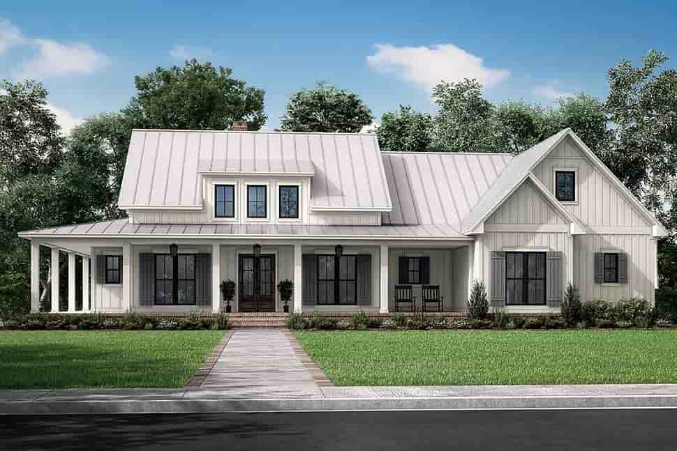 Country, Craftsman, Farmhouse House Plan 80833 with 3 Beds, 3 Baths, 2 Car Garage Picture 4