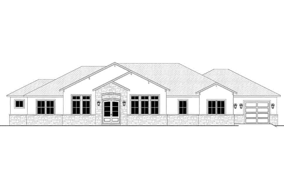 Country, Farmhouse, Ranch House Plan 80838 with 3 Beds, 4 Baths, 3 Car Garage Picture 3