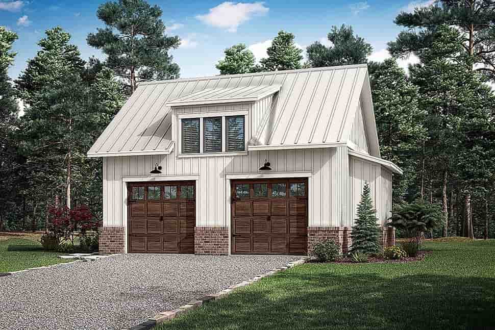 Country, Craftsman, Farmhouse, Traditional 2 Car Garage Plan 80843 Picture 4
