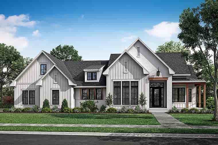 Country, Farmhouse, Southern, Traditional House Plan 80844 with 3 Beds, 3 Baths, 2 Car Garage Picture 5