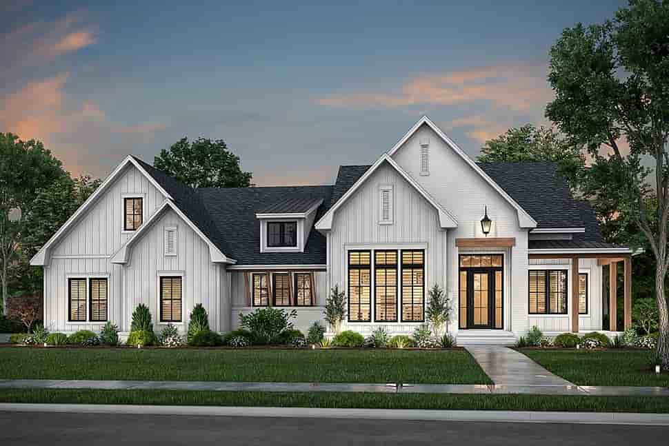 Country, Farmhouse, Southern, Traditional House Plan 80844 with 3 Beds, 3 Baths, 2 Car Garage Picture 6