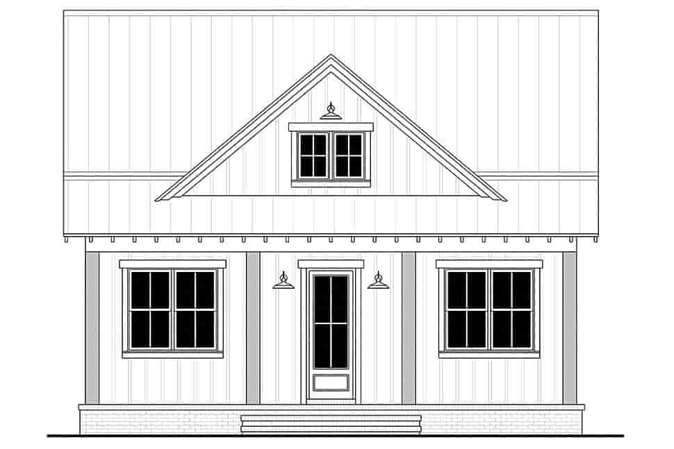 Country, Farmhouse, Traditional House Plan 80849 with 2 Beds, 1 Baths Picture 3