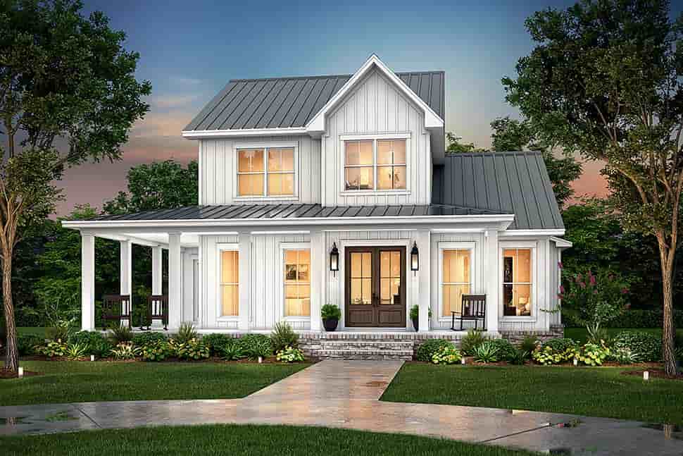 Farmhouse, French Country, Traditional House Plan 80852 with 4 Beds, 3 Baths, 2 Car Garage Picture 4