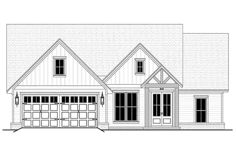 Country, Farmhouse, One-Story, Traditional House Plan 80856 with 3 Beds, 3 Baths, 2 Car Garage Picture 3