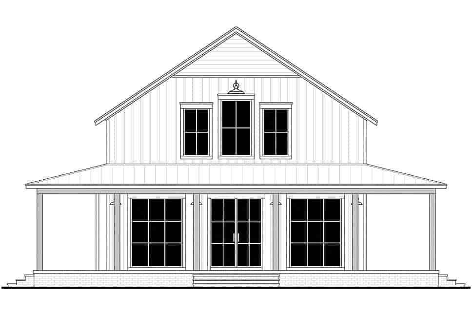 Barndominium, Country, Farmhouse, Southern House Plan 80860 with 4 Beds, 4 Baths Picture 3