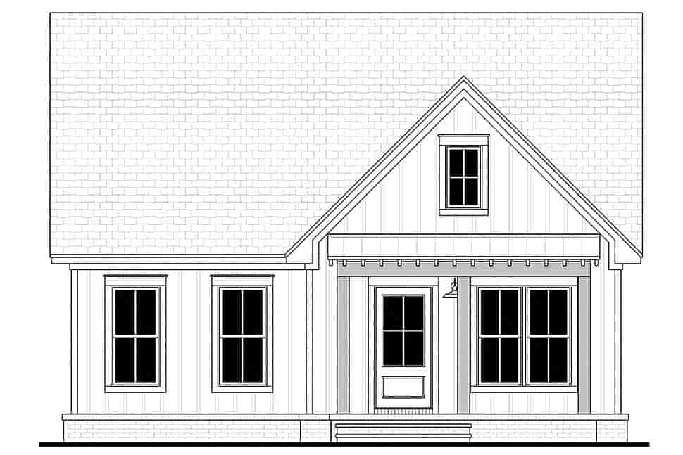Cabin, Cottage, Country, Craftsman, One-Story, Southern, Traditional House Plan 80861 with 1 Beds, 1 Baths Picture 3