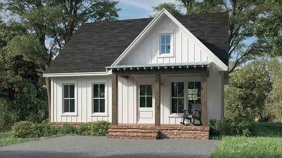 Cabin, Cottage, Country, Craftsman, One-Story, Southern, Traditional House Plan 80861 with 1 Beds, 1 Baths Picture 4