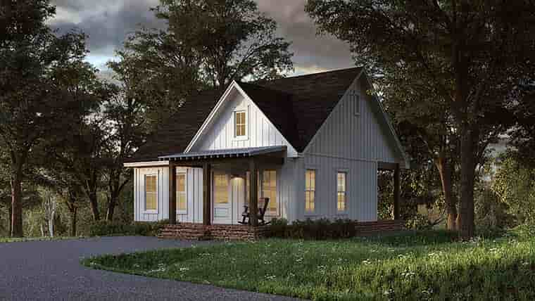 Cabin, Cottage, Country, Craftsman, One-Story, Southern, Traditional House Plan 80861 with 1 Beds, 1 Baths Picture 5