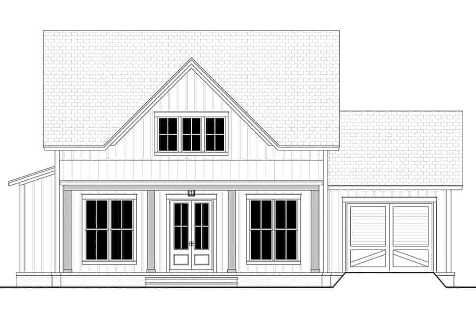 Country, Farmhouse, Traditional House Plan 80862 with 2 Beds, 2 Baths, 1 Car Garage Picture 3