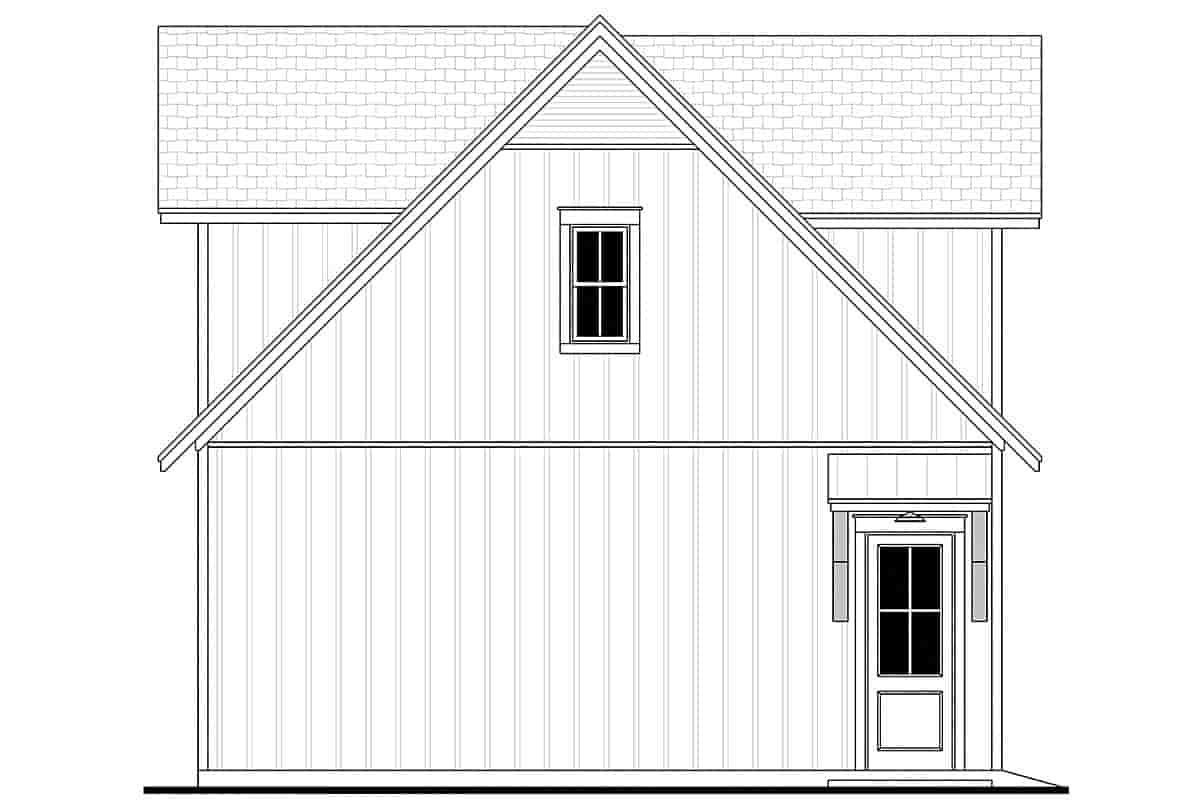 Country, Craftsman, Farmhouse, Southern Garage-Living Plan 80865 with 1 Beds, 1 Baths, 2 Car Garage Picture 2