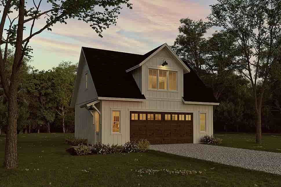 Country, Craftsman, Farmhouse, Southern Garage-Living Plan 80865 with 1 Beds, 1 Baths, 2 Car Garage Picture 8