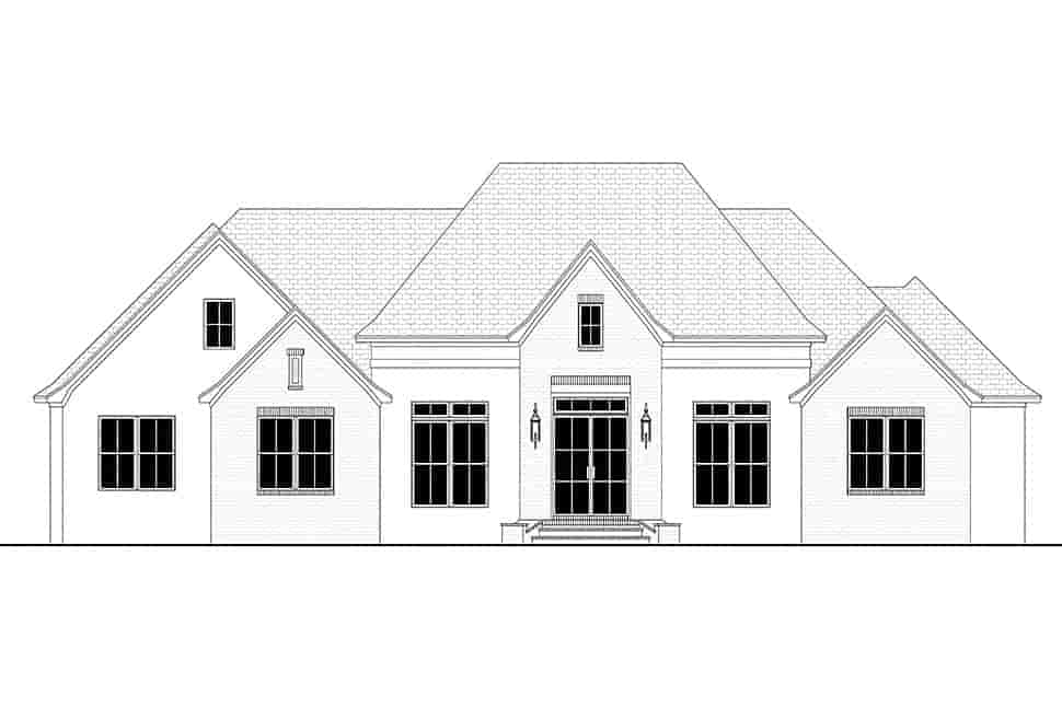Farmhouse, Traditional House Plan 80867 with 5 Beds, 4 Baths, 3 Car Garage Picture 3
