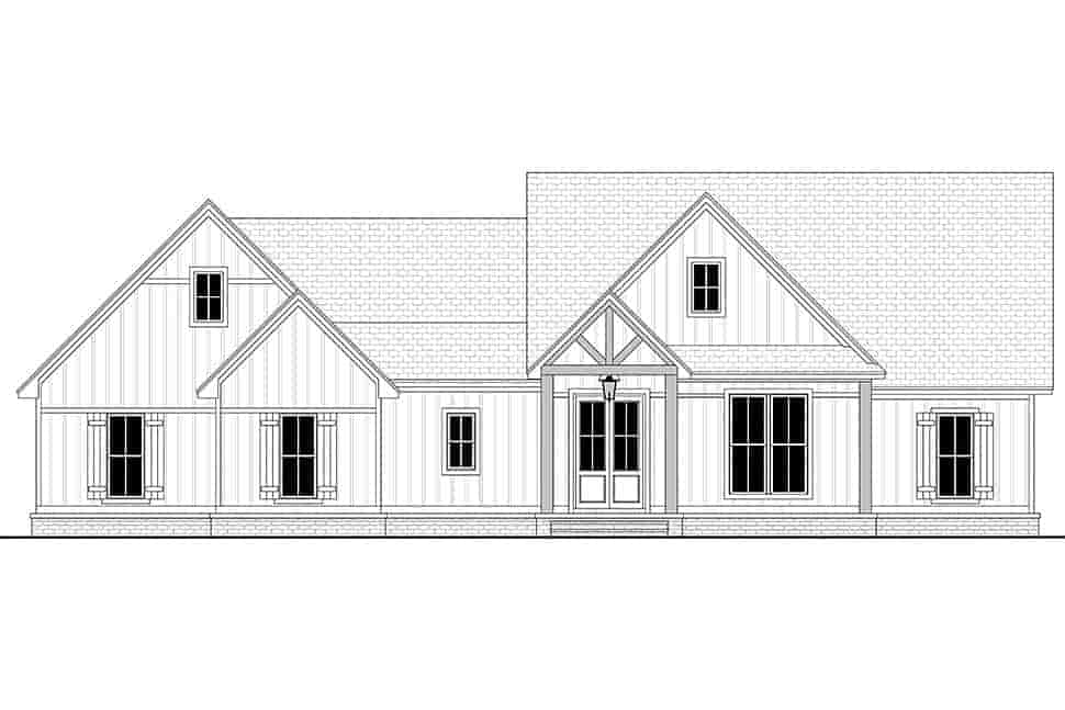 Country, Craftsman, Farmhouse, Traditional House Plan 80868 with 4 Beds, 2 Baths, 2 Car Garage Picture 3