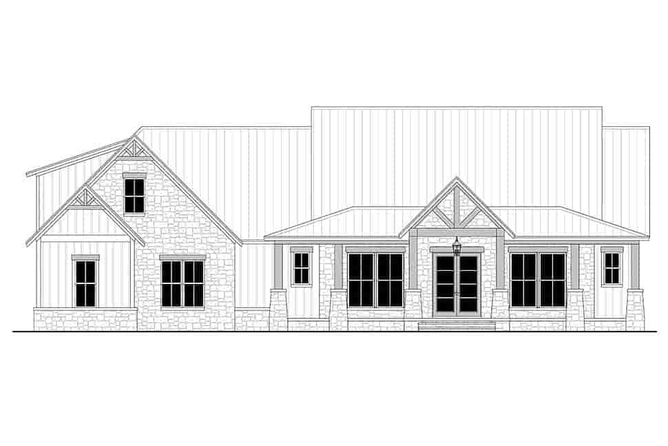 Country, Farmhouse, Traditional House Plan 80872 with 4 Beds, 4 Baths, 3 Car Garage Picture 3