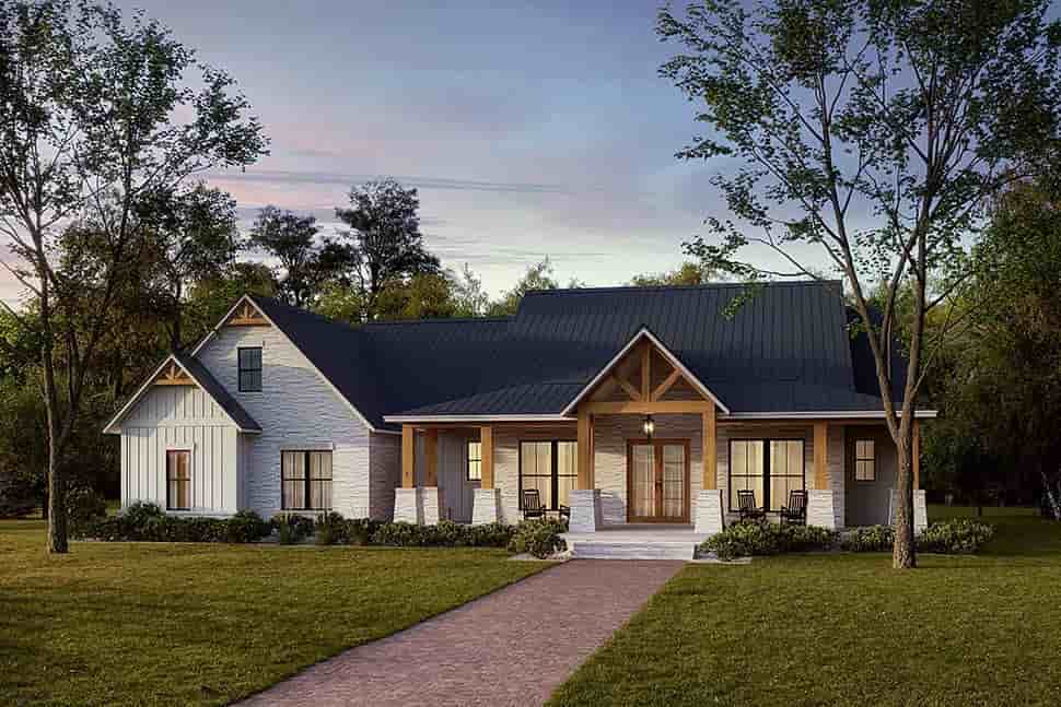 Country, Farmhouse, Traditional House Plan 80872 with 4 Beds, 4 Baths, 3 Car Garage Picture 7