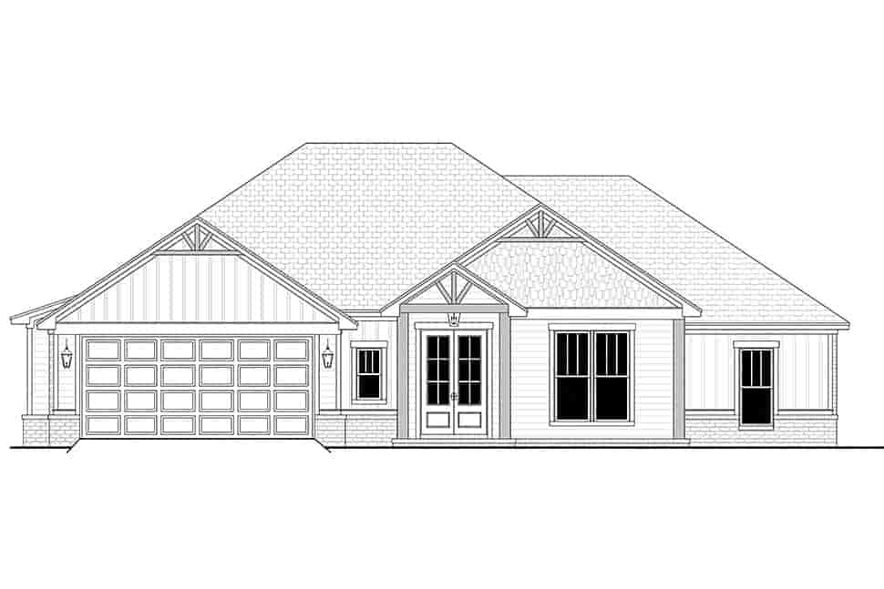 Country, Craftsman, Farmhouse, Traditional House Plan 80873 with 4 Beds, 3 Baths, 2 Car Garage Picture 3