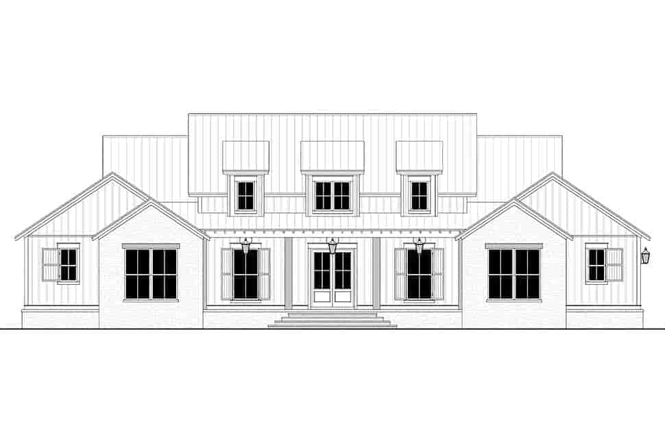 Farmhouse, Traditional House Plan 80880 with 4 Beds, 4 Baths, 2 Car Garage Picture 3