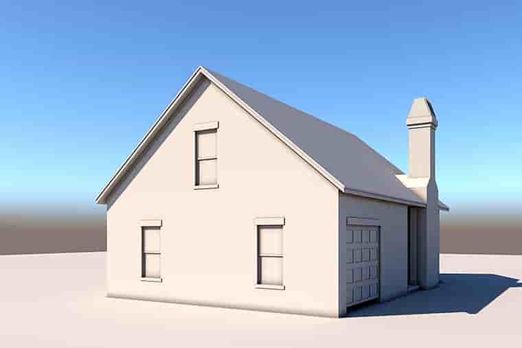 Contemporary, Traditional Garage-Living Plan 80886, 1 Car Garage Picture 5