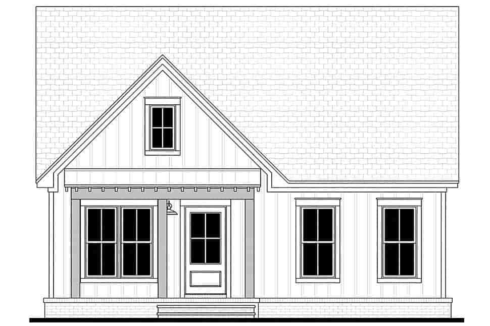 Country, Craftsman, Farmhouse, Southern House Plan 80890 with 2 Beds, 2 Baths Picture 3