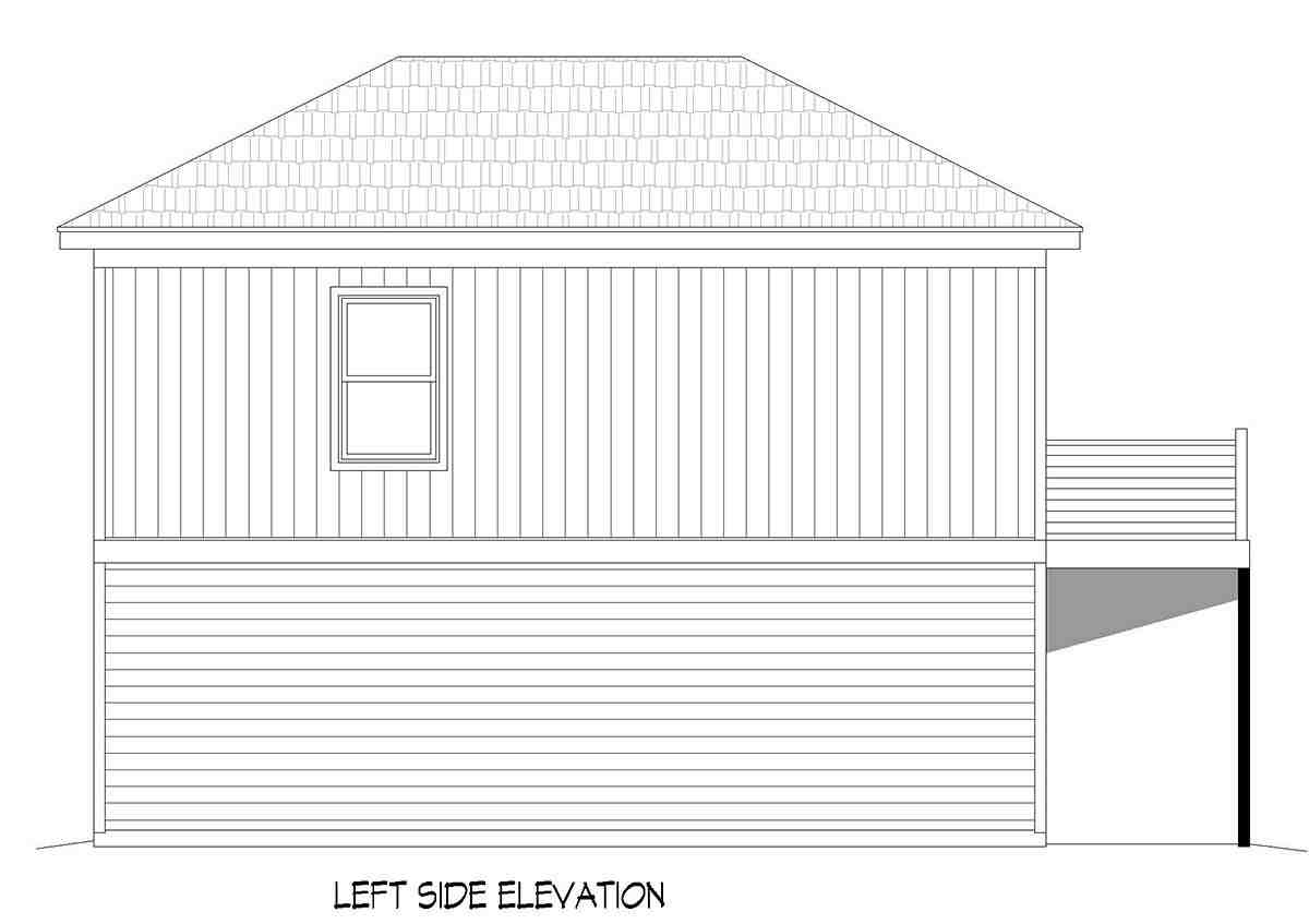 Contemporary, Modern Garage-Living Plan 80902 with 1 Beds, 2 Baths, 1 Car Garage Picture 2
