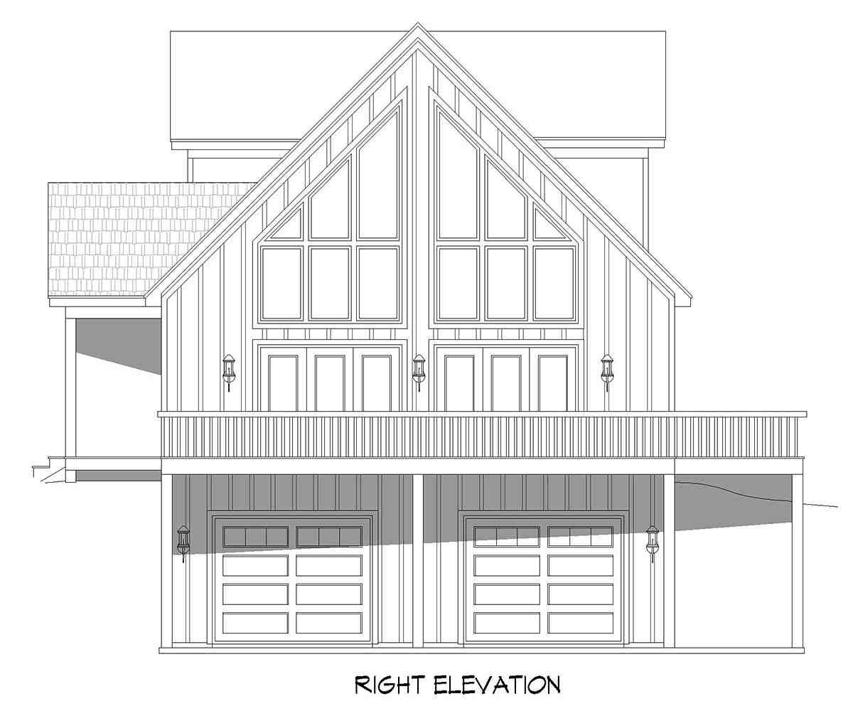 A-Frame, Cabin, Contemporary House Plan 80906 with 3 Beds, 2 Baths, 2 Car Garage Picture 1