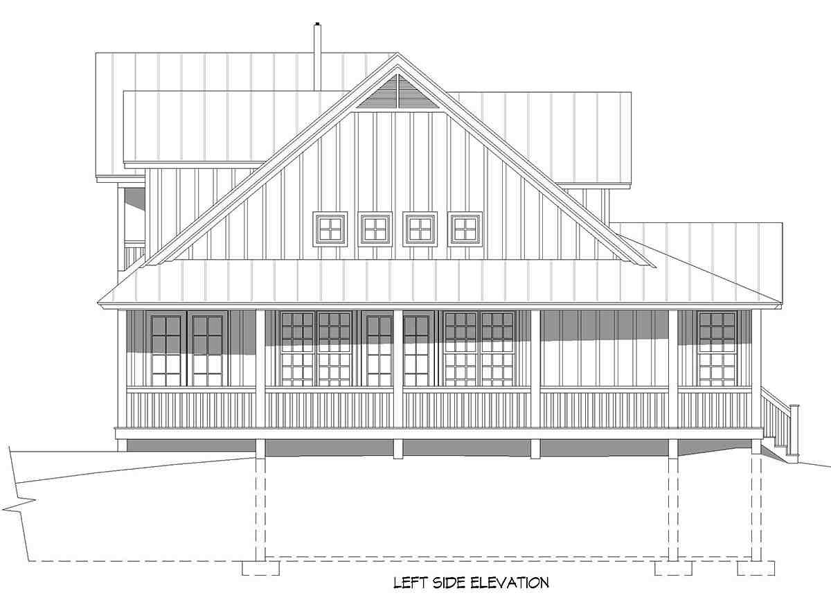 Cottage, Country, Farmhouse, Traditional House Plan 80907 with 3 Beds, 3 Baths Picture 2