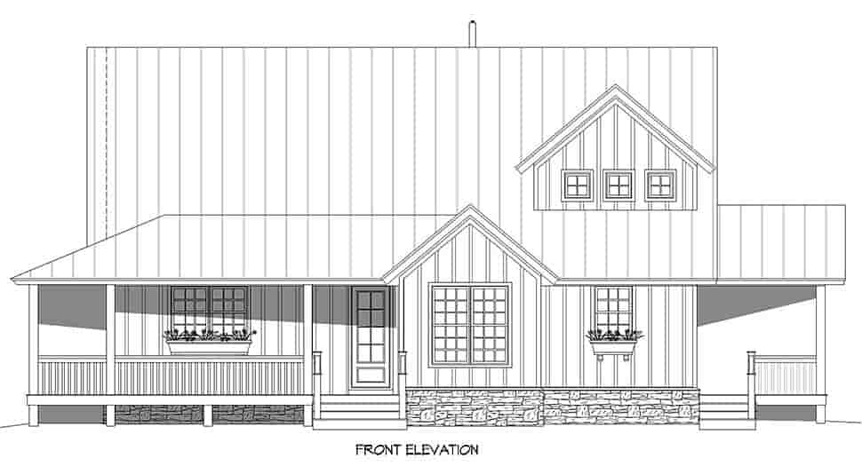 Cottage, Country, Farmhouse, Traditional House Plan 80907 with 3 Beds, 3 Baths Picture 3