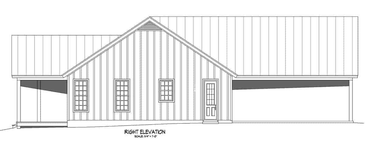 Country, Ranch, Traditional House Plan 80916 with 2 Beds, 2 Baths, 3 Car Garage Picture 1