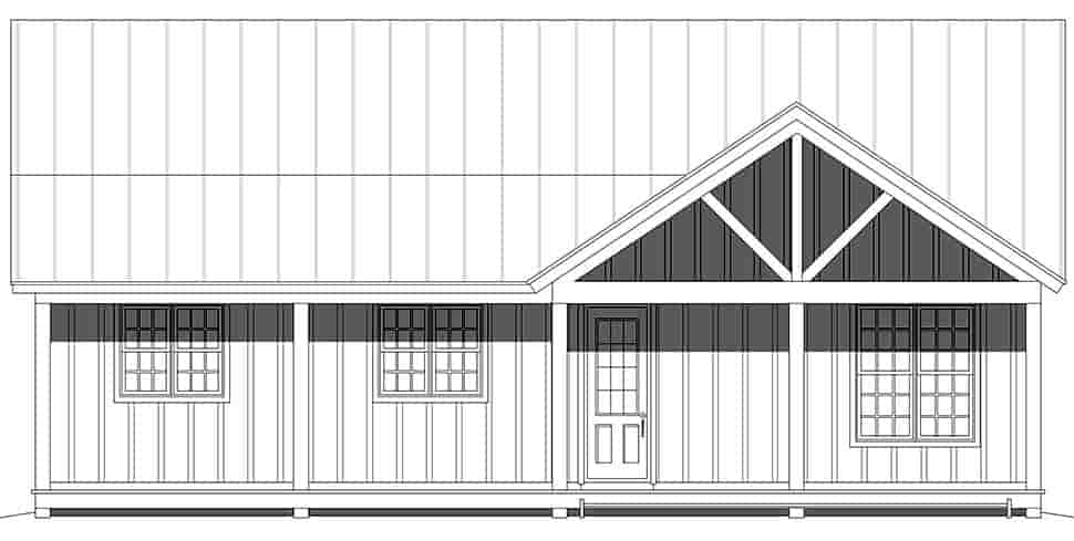 Country, Ranch, Traditional House Plan 80916 with 2 Beds, 2 Baths, 3 Car Garage Picture 3