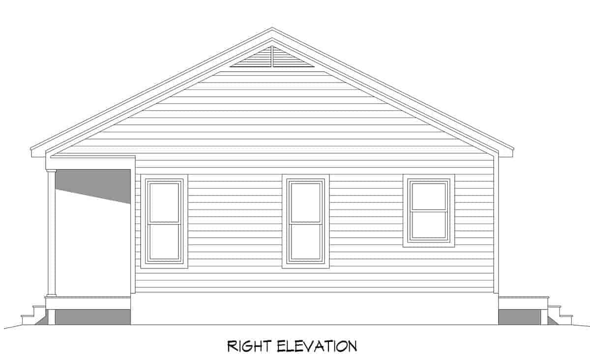 Cottage, Country, Ranch, Traditional House Plan 80942 with 1 Beds, 1 Baths Picture 1
