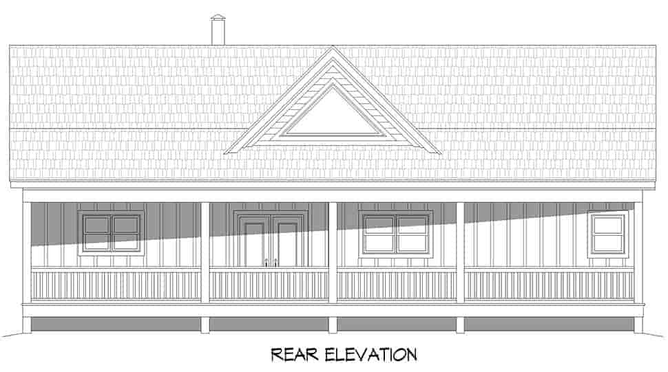 Country, Farmhouse, Ranch, Traditional House Plan 80946 with 2 Beds, 2 Baths, 1 Car Garage Picture 4