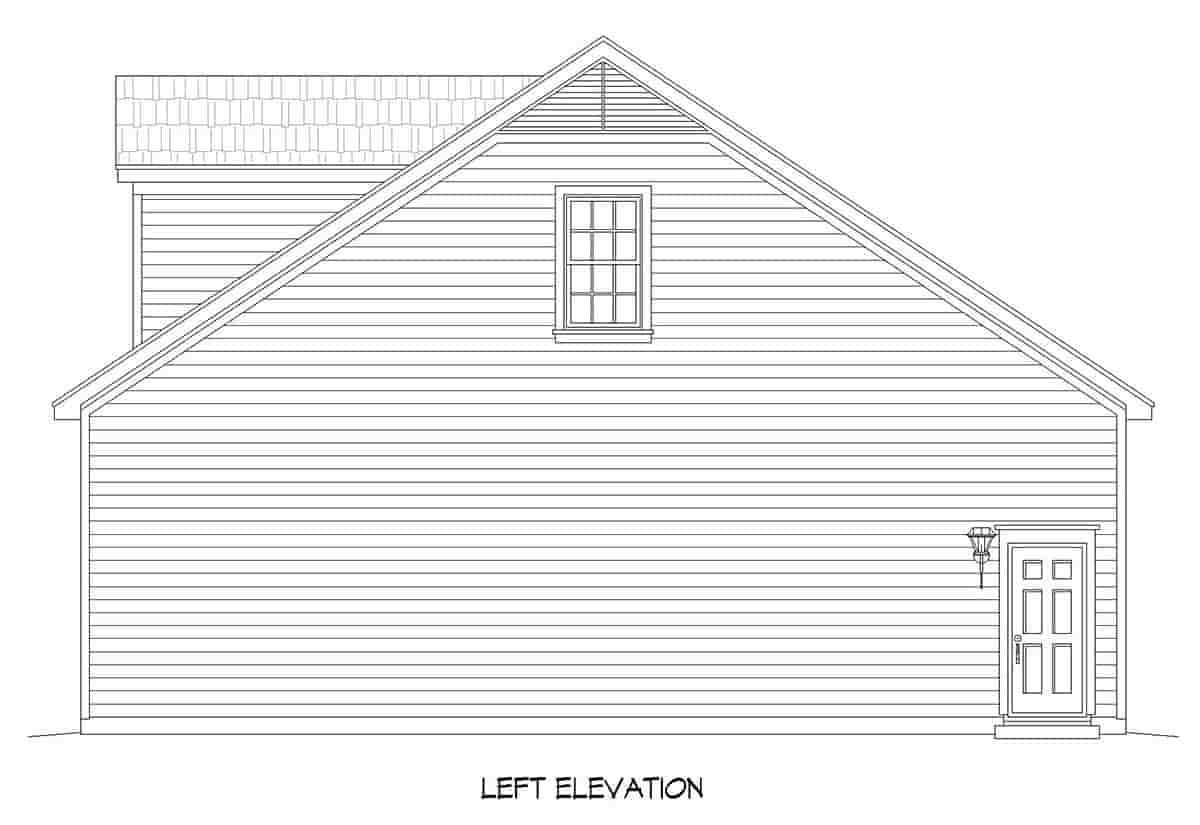 Country, Farmhouse, Traditional 6 Car Garage Plan 80948 Picture 2