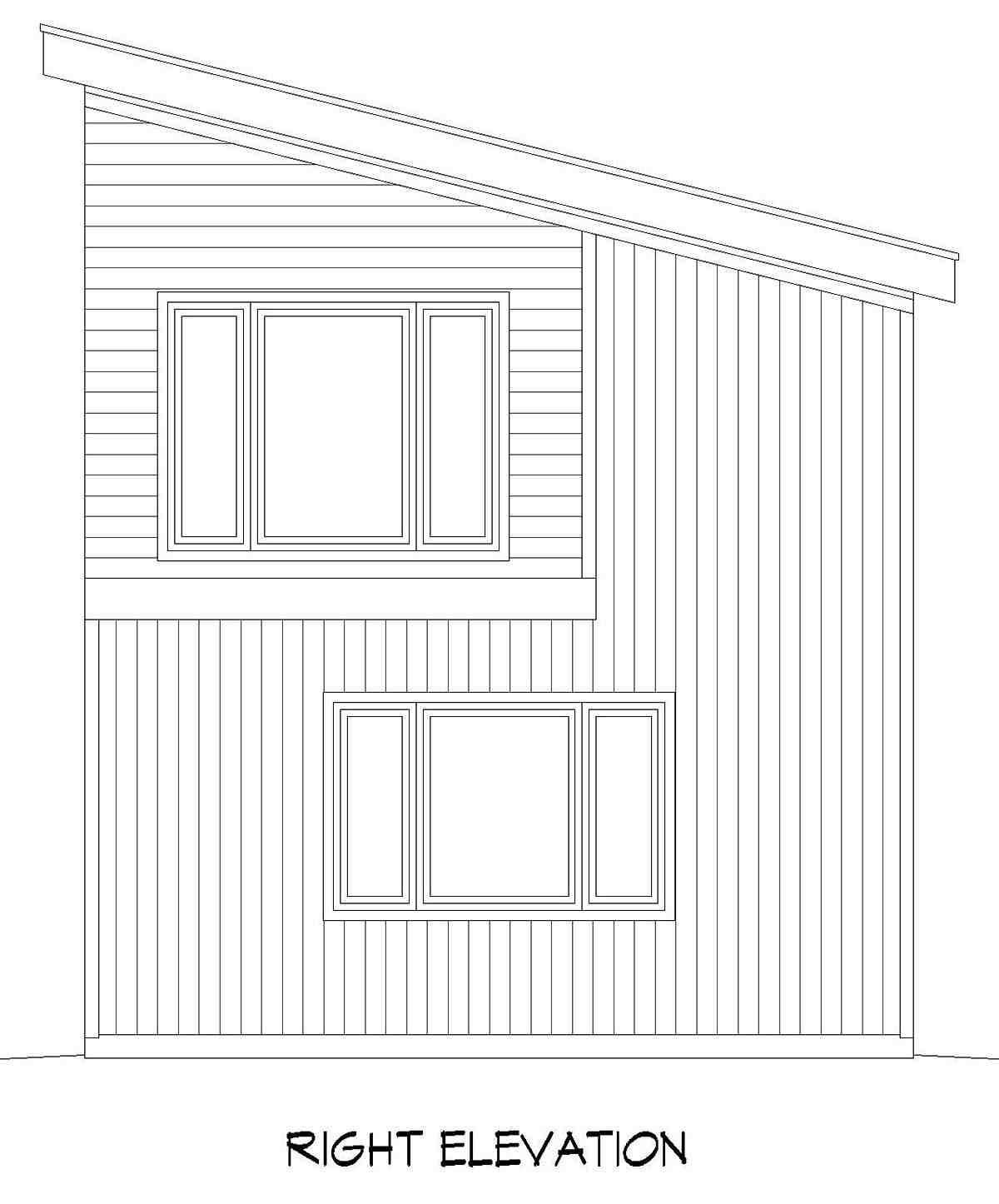 Cape Cod, Coastal, Contemporary, Saltbox Garage-Living Plan 80949 with 2 Beds, 1 Baths, 4 Car Garage Picture 1