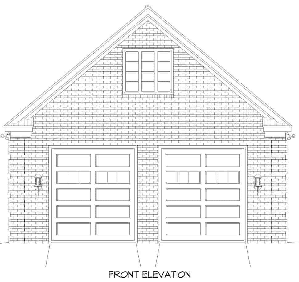 Country, Farmhouse, Ranch, Traditional 4 Car Garage Plan 80956 Picture 3