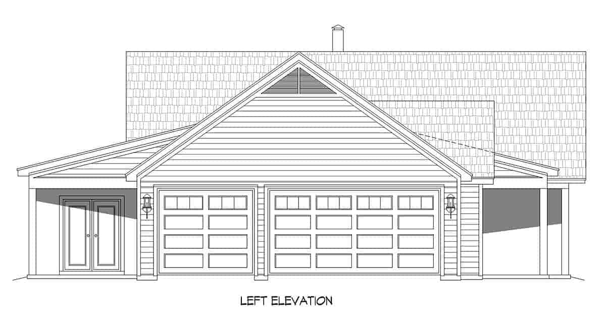 Country, Farmhouse, Ranch, Traditional House Plan 80963 with 2 Beds, 2 Baths, 3 Car Garage Picture 2