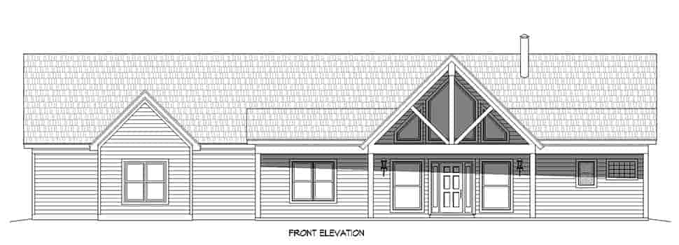 Country, Farmhouse, Ranch, Traditional House Plan 80963 with 2 Beds, 2 Baths, 3 Car Garage Picture 3