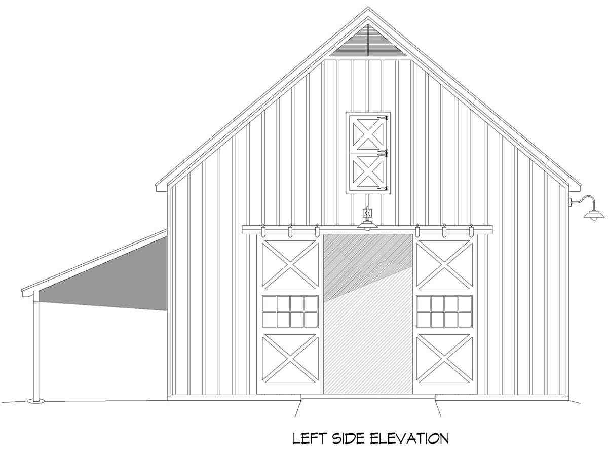 Country, Farmhouse, Traditional 2 Car Garage Plan 80964 Picture 2