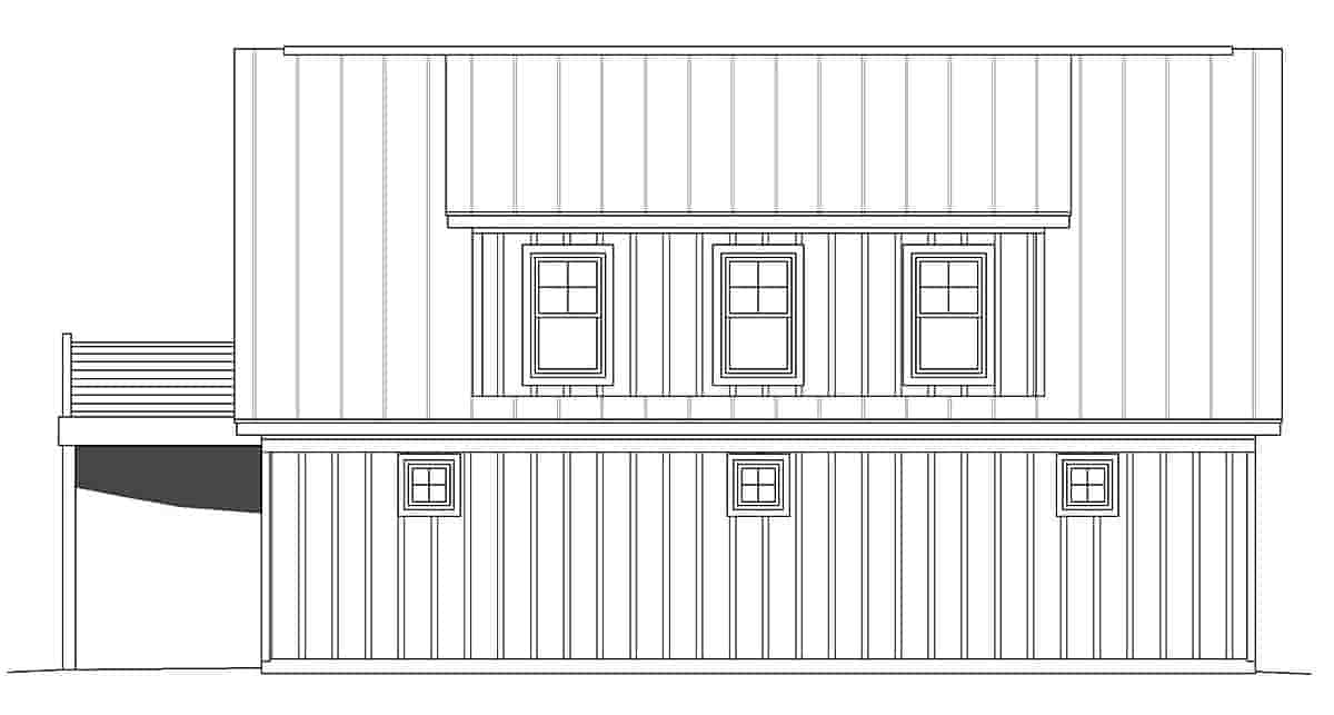Craftsman, Farmhouse, Traditional 3 Car Garage Apartment Plan 80968 Picture 2