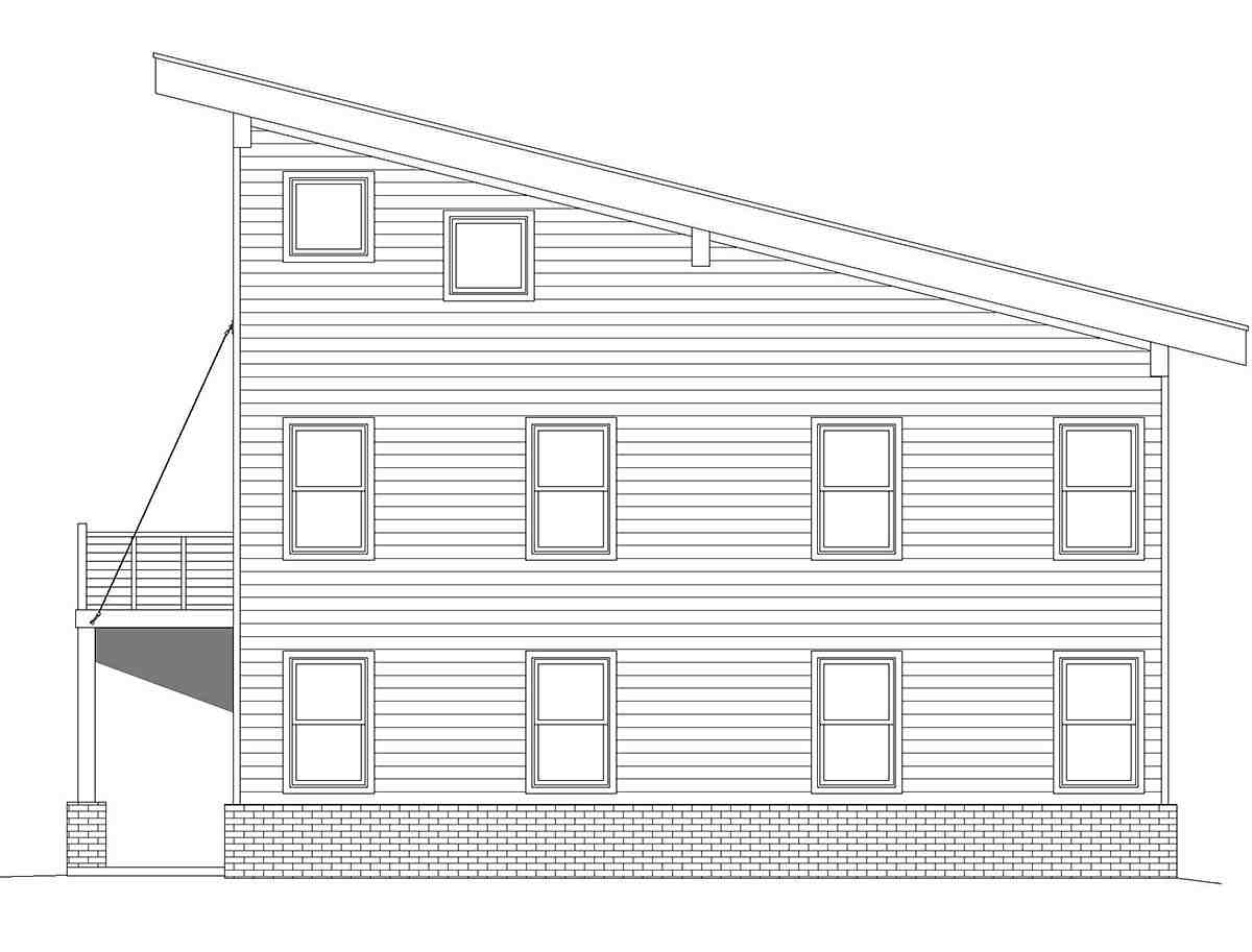 Coastal, Contemporary, Modern Garage-Living Plan 80979 with 3 Beds, 4 Baths, 2 Car Garage Picture 1
