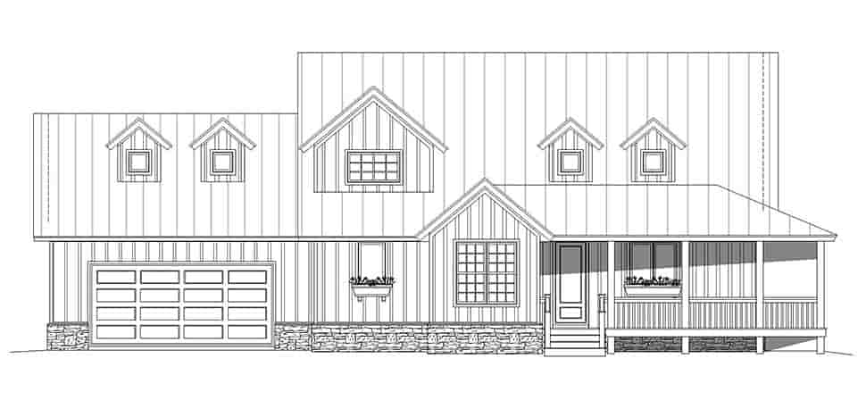 Country, Farmhouse, Traditional House Plan 80987 with 3 Beds, 3 Baths, 2 Car Garage Picture 3